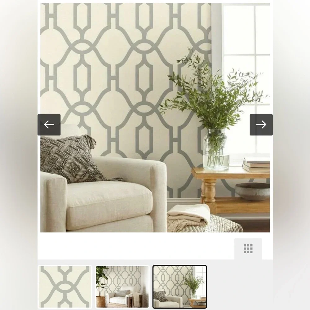 Magnolia Home by Joanna Gaines Wall Covering ME1555 Woven Trellis Wallpaper (1)